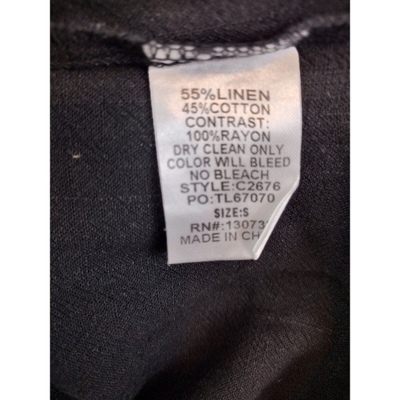 Umgee Shirt Womens Small Black Leopard Print Bell Sleeve Layered Oversized Tunic - Picture 4 of 7